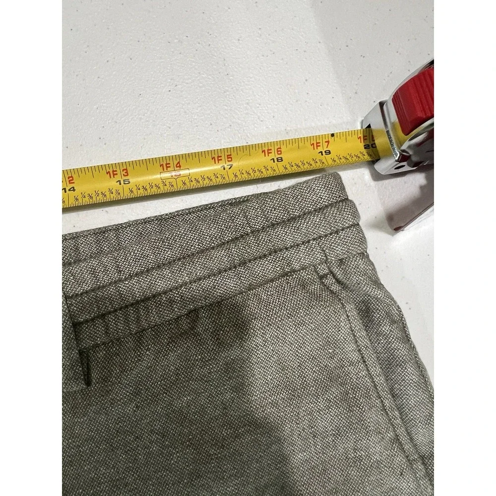 NEW Banana Republic Men's Athletic Fit Linen Blend Pants Green Grey 38x29